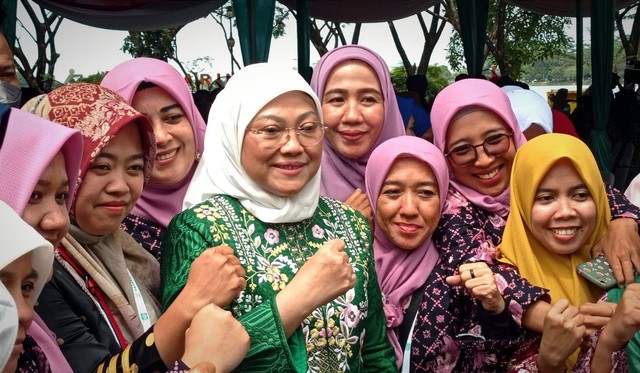 Menteri Ketenagakerjaan (Menaker), Ida Fauziyah, saat datang ke Palembang. Foto: Istimewa