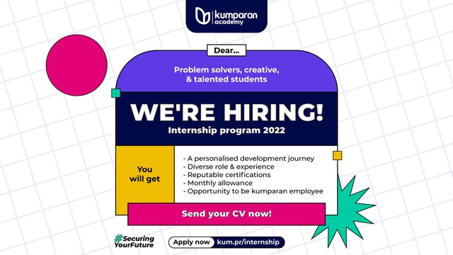 Poster internship program 2022.  Foto: kumparan