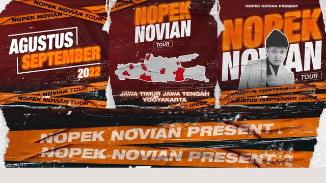 Tour Nopek Novian - Stand Up 12 Kota di Jawa Timur - Sumber; Instagram @nopeknovian