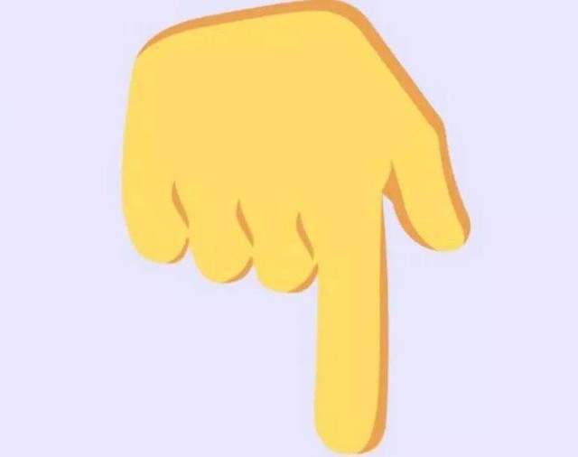 Ilustrasi emoji jari telunjung ke bawah. Foto: Facebook/@ALL IN ONE Pictures