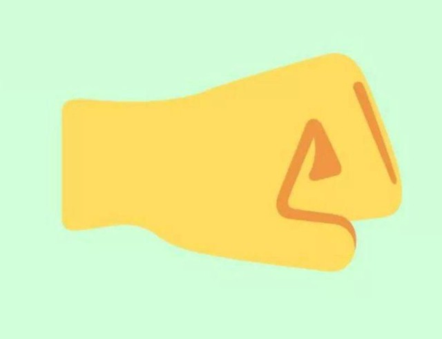 Ilustrasi emoji tangan dikepal ke kanan. Foto: Facebook/@ALL IN ONE Pictures