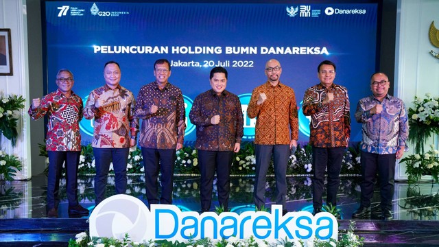 Peluncuran Holding Danareksa di Gedung Kementerian BUMN, Jakarta, Rabu (20/7/2022). Foto: Humas Kementerian BUMN
