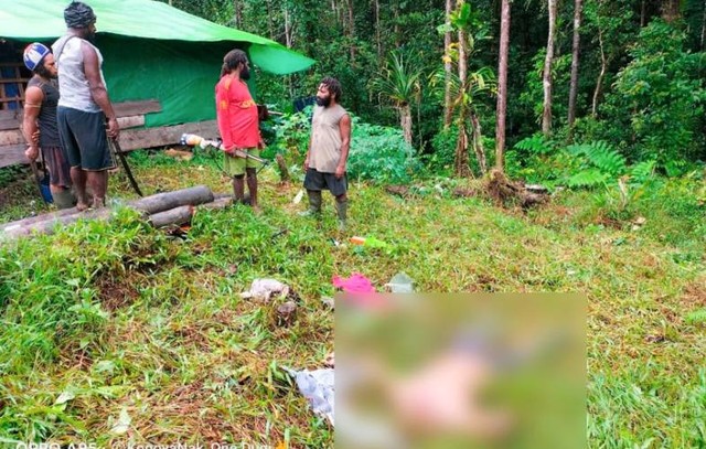 Korban pembantaian KKB di Korowai. (Foto Humas Polda Papua)