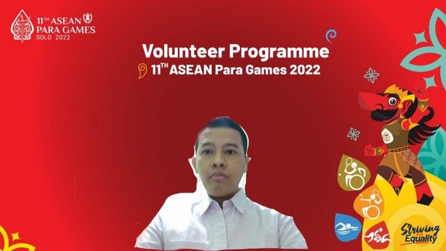 Dosen Spesialis Medikal Bedah "Prima Trisna Aji" ketika mengikuti pelatihan online pembukaan pelatihan volounter Asian Para Games 2022/photo by : Dokpri