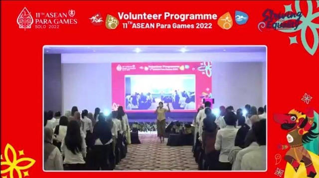 Acara pelatihan volounter Asean Para Games 2022 hari kedua/photo by : Panitia Asean Para Games 2022