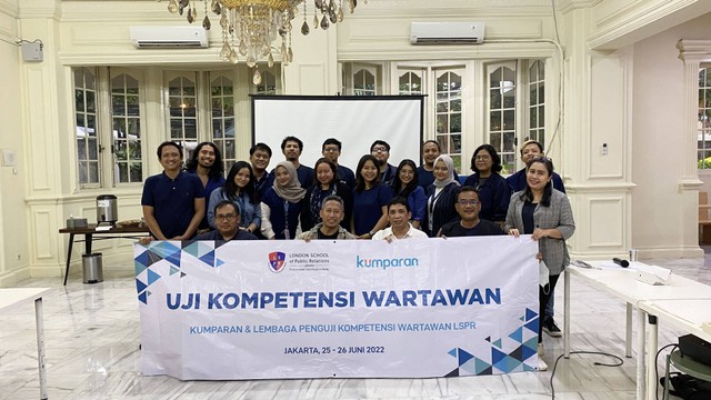 Wartawan kumparan usai ikuti uji kompetensi. Foto: kumparan
