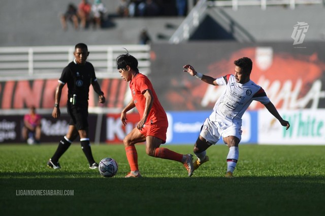 Pertandingan Liga 1 antara Borneo FC vs Arema di Stadion Segiri Samarinda. Foto: Liga Indonesia Baru