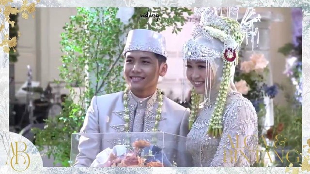 Bintang Emon dan Alca Octaviani resmi menikah. Foto: Youtube Bintang Emon