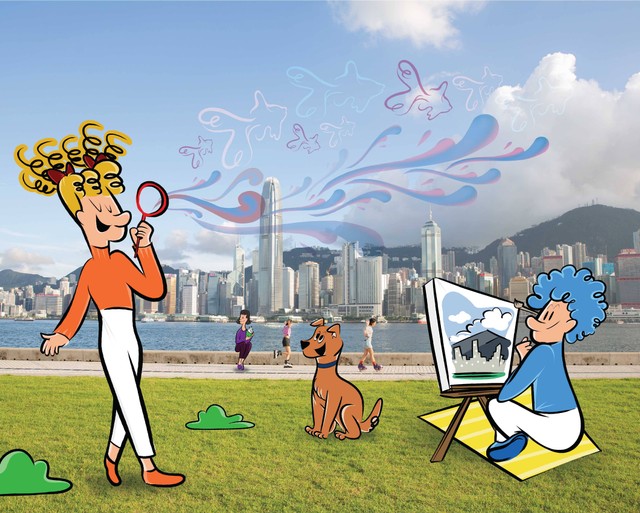 Karya seni seniman Thailand, Emily & Fufuland in West Kowloon. Foto: Dok.Hong Kong Tourism Board (HKTB)