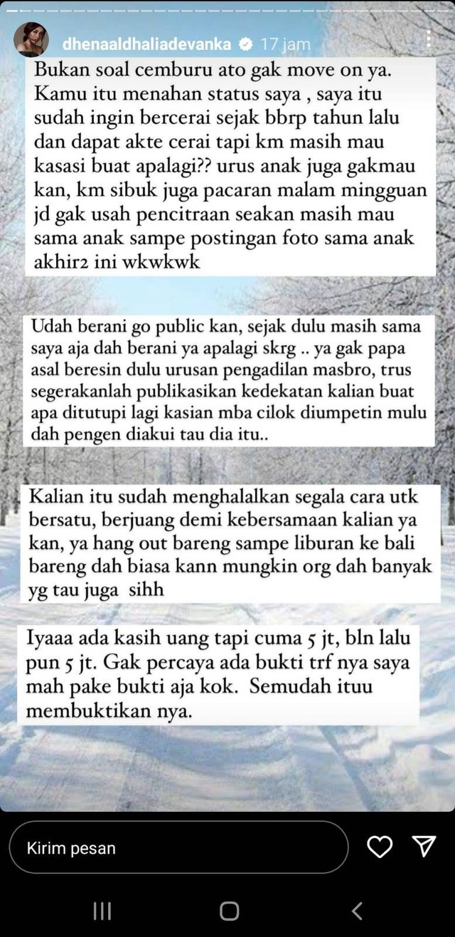 Dhena Devanka Sindir Jonathan Frizzy: Urus Anak Gak Mau, tapi Sibuk Pacaran (47805)