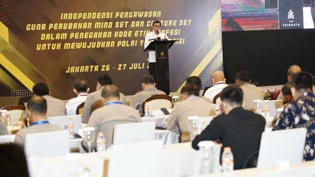Menkum HAM, Yasonna Laoly, dalam Rapat Koordinasi Pengawasan antara Kompolnas dengan Polri tahun 2022. (Foto: Kemenkumham)