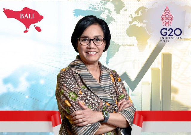 Ilustrasi Sri Mulyani Indrawati, Menteri Keuangan Republik Indonesia dalam Presidensi G-20 di Bali. Foto: Shutterstock.com