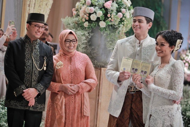 Proses akad nikah Mutiara Annisa Baswedan dan Ali Saleh Alhuraebi di Putri Duyung Resort, Ancol, Jakarta Utara, Jumat (29/7). Foto: Dok. Istimewa