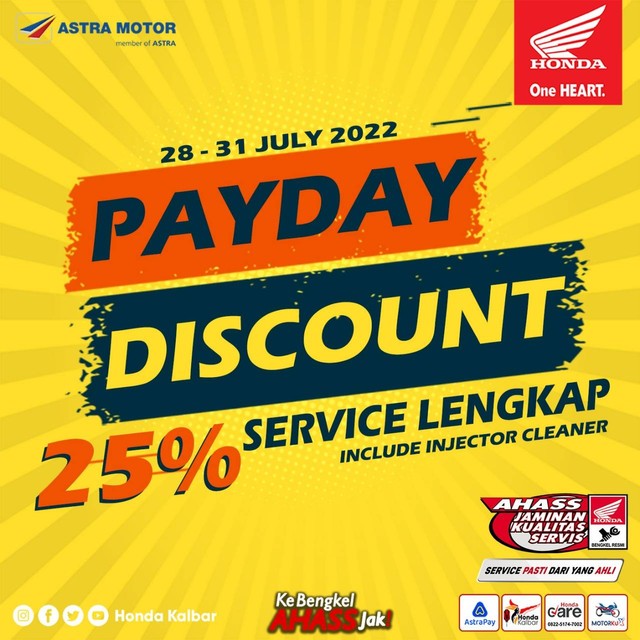 AHASS Kalbar gelar program 'PayDay Discount'. Foto: Astra Motor Kalbar