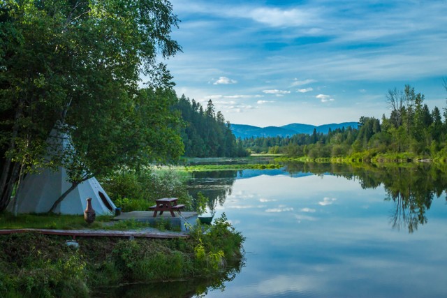 rekomendasi tempat glamping di jawa tengah/gambar hanya ilustrasi bukan tempat sebenarnya. sumber foto : unsplash/tim peterson.