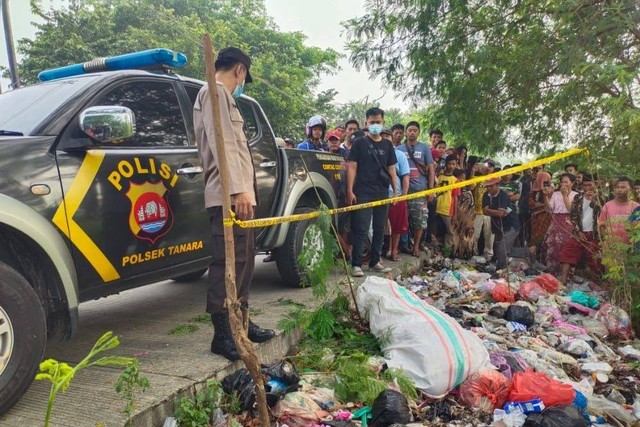 Warga di Serang geger penemuan mayat dalam karung. Foto: Dok. Istimewa