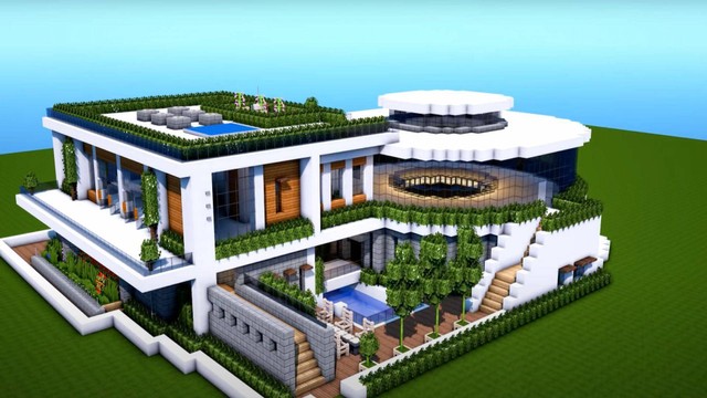 Referensi Rumah Minecraft Mewah Ada Mansion Dan Modern House 