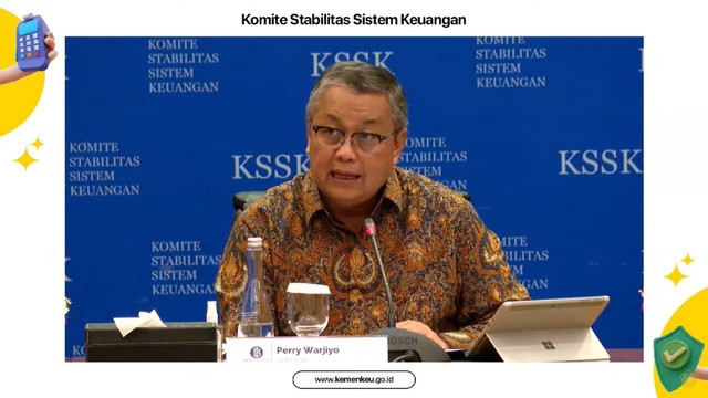 Gubernur Bank Indonesia, Perry Warjiyo dalam konferensi pers KSSK, Senin (1/7). Foto: Ave Airiza Gunanto/kumparan