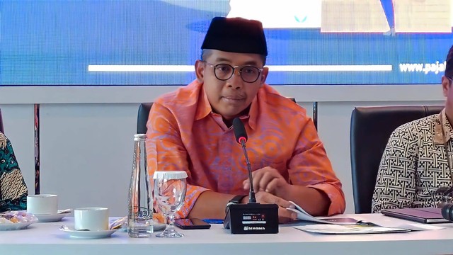 Direktur Jenderal Pajak, Suryo Utomo, dalam acara Media Briefing, Selasa (2/8/2022). Foto: Ave Airiza Gunanto/kumparan