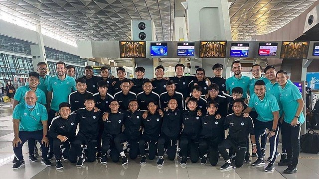 Timnas U-16 Singapura jelang Piala AFF U-16 2022 di Yogyakarta. Foto: Instagram/@fasingapore