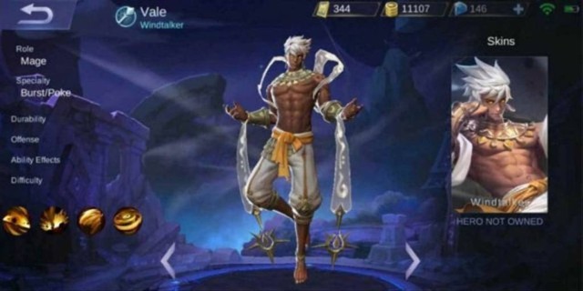 Ilustrasi hero Vale. Foto: Screenshot Mobile Legends