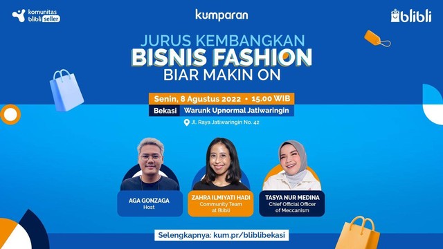 Roadshow Blibli di Bekasi bertajuk “Jurus Kembangkan Bisnis Fashion Biar Makin On. Dok. kumparan