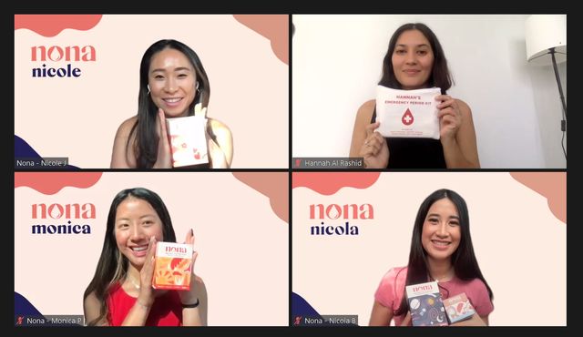 Peluncuran Nona Organic Pads oleh Nona Woman secara virtual pada Jumat (05/8/2022). Foto: Nona Woman