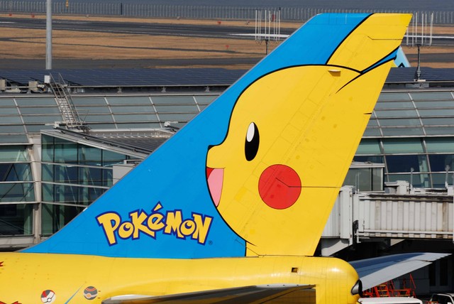 Ilustrasi pesawat bertema Pokemon. Foto: viper-zero/Shutterstock