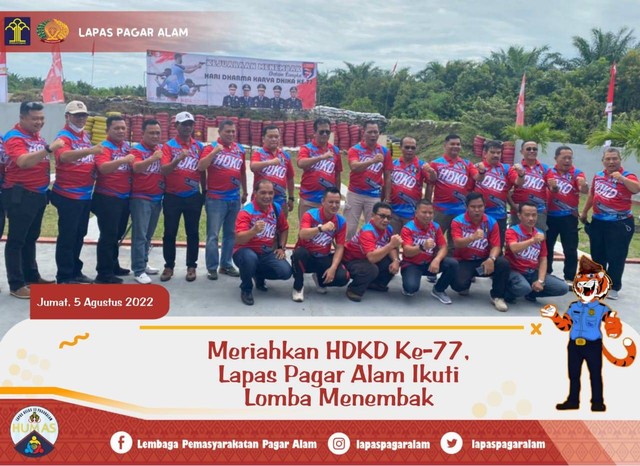 Meriahkan HDKD Ke-77, Lapas Pagar Alam Ikuti Lomba Menembak