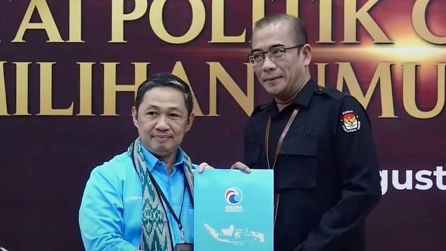 Partai Gelora resmi daftar Pemilu 2024 ke KPU Foto: KPU