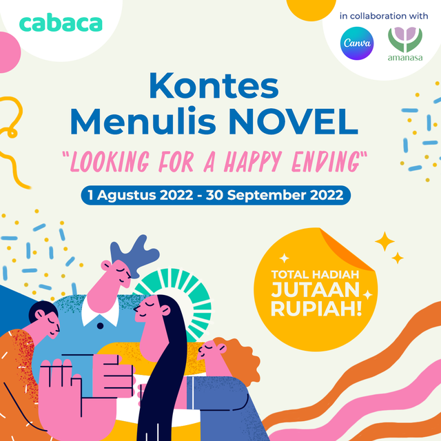 Kontes Menulis Novel yang Diadakan Cabaca bersama Amanasa Indonesia dan Canva