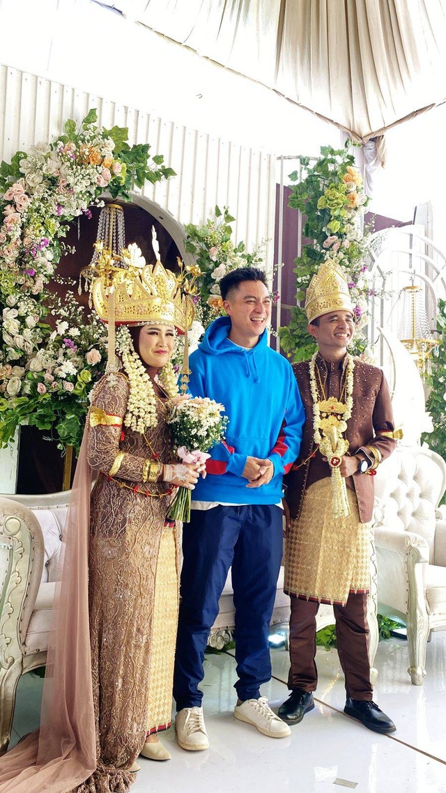 Baim Wong hadiri pernikahan Faiza dan Sulaiman di Bandar Lampung. | Foto: Ist