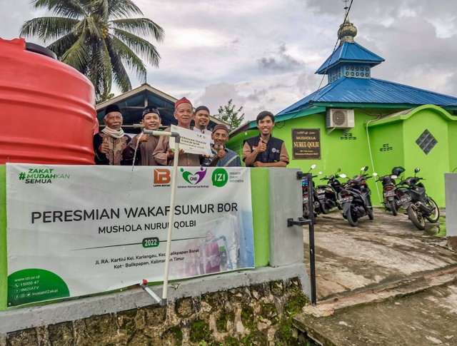 IZI Kaltim - Komunitas GNB Balikpapan Resmikan Wakaf Sumur Bor Mushola 