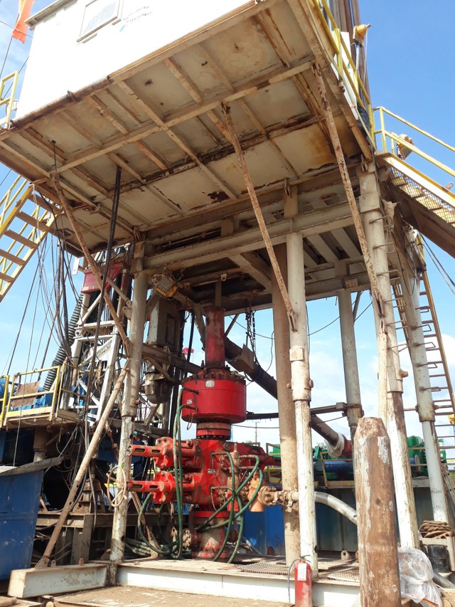 Rig PDSI, Bekasap, Lapangan Duri, Blok Rokan, Riau, Selasa (8/8/2022).  Foto: Ema Fitriyani/kumparan