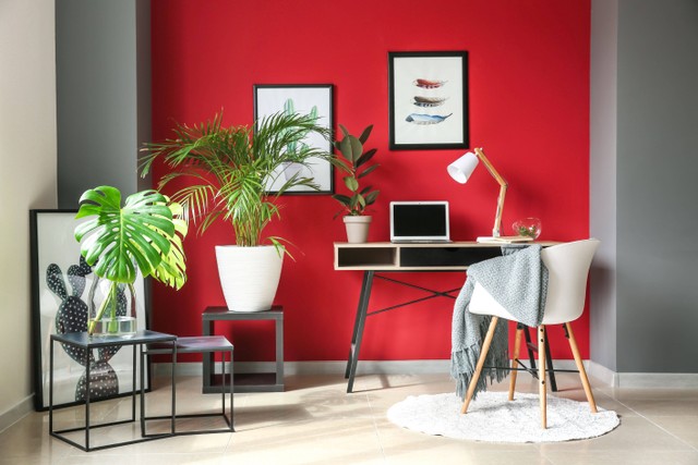 Ilustrasi warna cat dinding ruang kerja untuk tingkatkan produktivitas. Foto: Pixel-Shot/Shutterstock