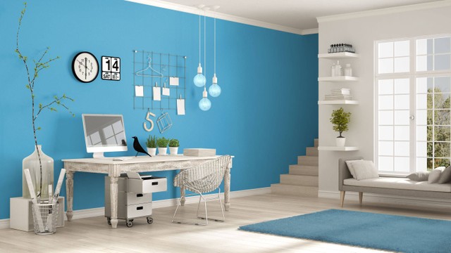 Ilustrasi warna cat dinding ruang kerja untuk tingkatkan produktivitas. Foto: Archi_Viz/Shutterstock