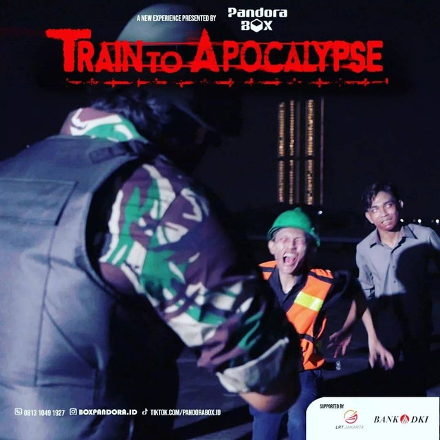 Wahana kereta zombie "Train to Apocalypse" di Indonesia. Foto: Instagram/@boxpandora.id