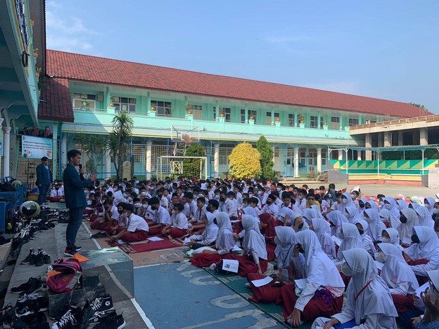 Edukasi Pencegahan Narkoba di SMP Negeri 02 Cibinong. Sumber: Dokumen Pribadi.
