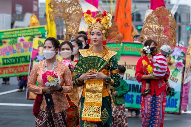 Parade budaya Indonesia. Foto: Ahmad Ariska/acehkini