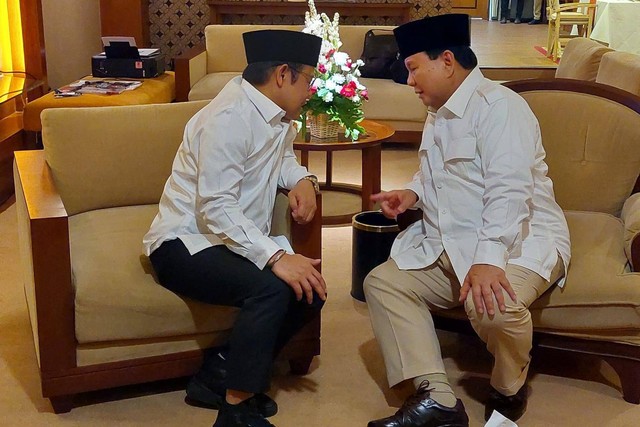 Ketum Gerindra Prabowo Subianto dan Ketum PKB Muahimin Iskandar.  Foto: PKB