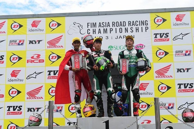 Tiga pebalap binaan PT Astra Honda Motor (AHM) berhasil meraih podium dalam ajang Asia Road Racing Championship (ARRC) 2022 seri ketiga. Foto: Dok. Astra Motor.