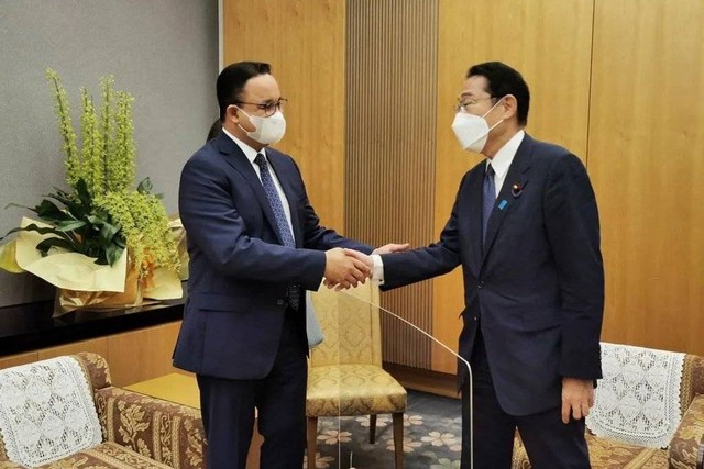 Gubernur DKI Jakarta Anies Baswedan bertemu PM Jepang Fumio Kishida. Foto: Instagram/@aniesbaswedan