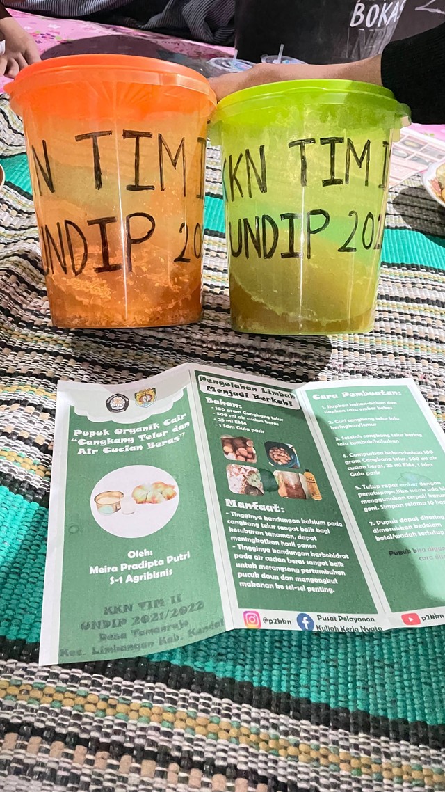 Foto hasil pembuatan pupuk organik cair dan leaflet, Minggu (14/8/2022). Foto: Meira Pradipta Putri/kumparan