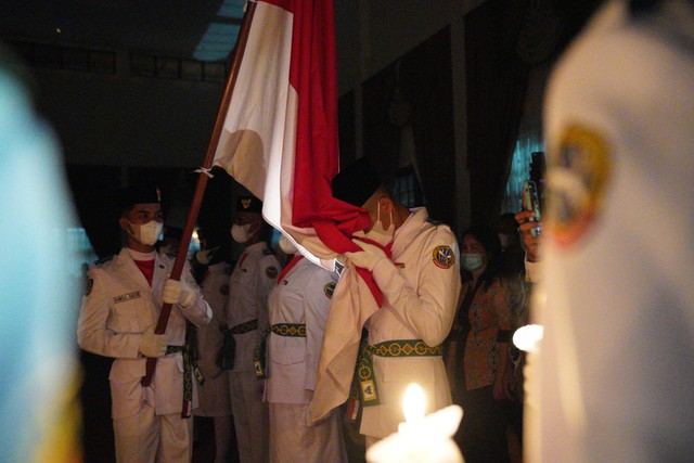 Prosesi pengukuhan 33 anggota Paskibraka Kota Pontianak. Foto: Dok. Prokopim Pemkot Pontianak