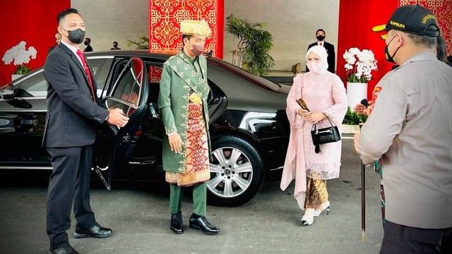 Presiden Jokowi tiba di gedung MPR/DPR, Jakarta, Selasa (16/8/2022). Foto: Laily Rachev/Biro Pers Sekretariat Presiden