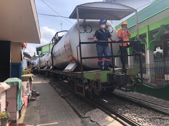Jalur di Jagalan, Kota Malang yang akan disterilisasi oleh PT KAI. Foto: M Sholeh