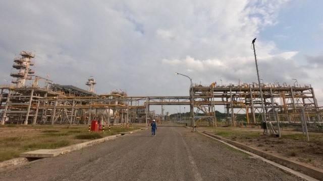 Lapangan pengelolaan gas di PT Medco E&P Malaka, Aceh Timur. Foto: Suparta/acehkini