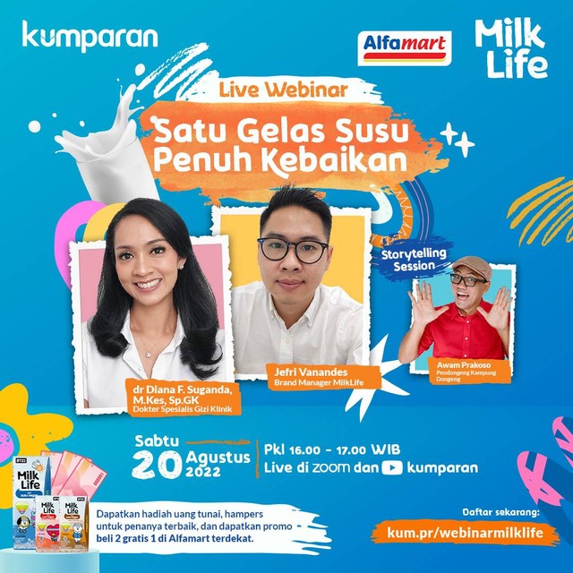  Virtual Talk MilkLife bersama kumparan, Sabtu, 20 Agustus 2022, pukul 16.00 WIB di YouTube kumparan. Dok. kumparan
