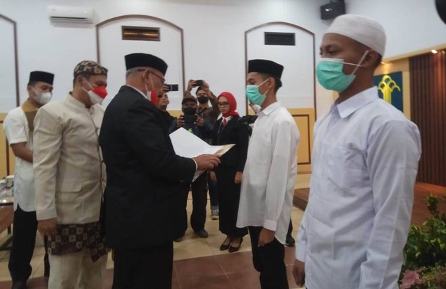 Sebanyak 300 warga binaan Lapas Kelas IIA Kabupaten Kuningan, Jawa Barat, mendapat remisi dari pemerintah pusat di momentum HUT ke-77 RI. (Andri)