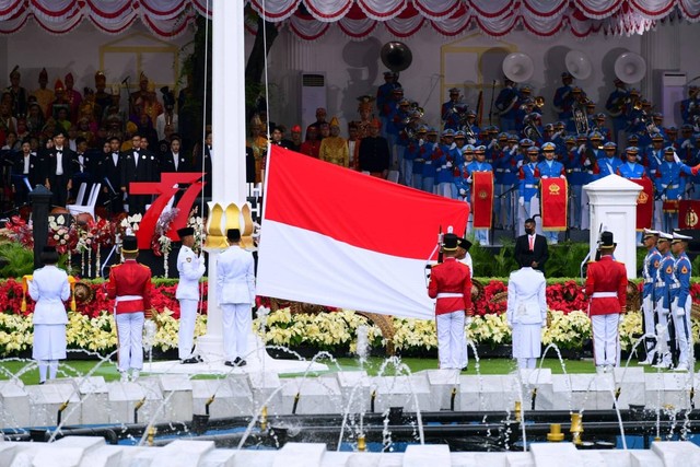 Suasana Upacara HUT ke-77 RI di Istana Merdeka, Jakarta, Rabu (17/8/2022).
 Foto: Biro Pers Sekretariat Presiden